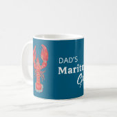 Personalized Dad's Maritime grill Lobster Graphic  コーヒーマグカップ (正面左)