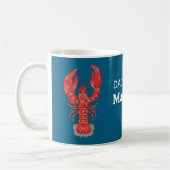 Personalized Dad's Maritime grill Lobster Graphic  コーヒーマグカップ (左)