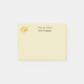 Personalized daffodil yellow Post it notes ポストイット (正面)