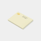 Personalized daffodil yellow Post it notes ポストイット (アングル)