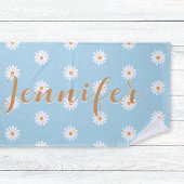 Personalized Daisy Beach Towel, Custom Beach Towel ビーチタオル