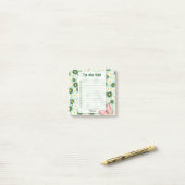 Personalized Daisy & Butterfly To Do List  ポストイット (デスク上)