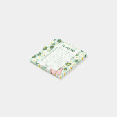 Personalized Daisy & Butterfly To Do List  ポストイット (アングル)