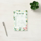 Personalized Daisy & Butterfly To Do List  ポストイット (オフィス)