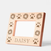 Personalized Daisy Flowers Wooden Pet Photo Frame レーザー彫刻フレーム (左)