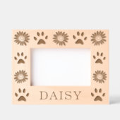 Personalized Daisy Flowers Wooden Pet Photo Frame レーザー彫刻フレーム (正面)