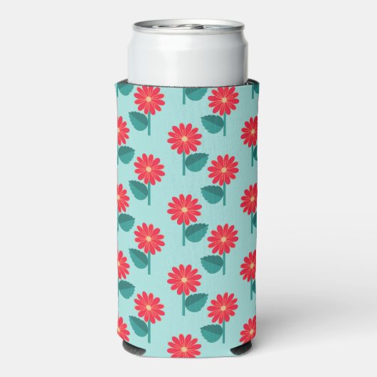Personalized Daisy Pattern Can Cooler スリム缶クーラー (Seltzer裏面)