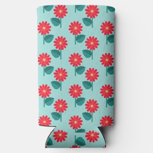 Personalized Daisy Pattern Can Cooler スリム缶クーラー (裏面)