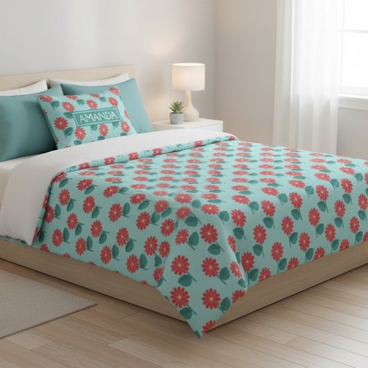 Personalized Daisy Pattern Pillowcase 枕カバー