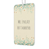 Personalized Daisy Teacher Thank You カーエアーフレッシュナー (左)