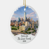 Personalized Dallas Ornament, Custom Texas セラミックオーナメント (右)