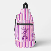 Personalized Dance Bag with Name Purple Ballet  スリングバッグ (正面)