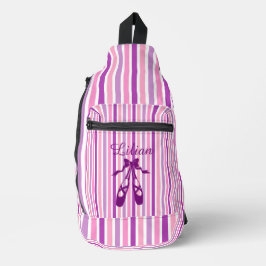 Personalized Dance Bag with Name Purple Ballet  スリングバッグ