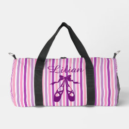 Personalized Dance Bag with Name Purple Ballet  ダッフルバッグ
