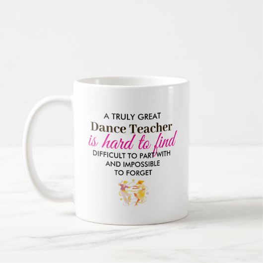 Personalized Dance Teacher Appreciation Gift コーヒーマグカップ (左)