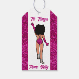 Personalized Dancer Gift Tag Fuchsia B ギフトタグ