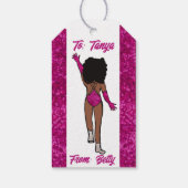 Personalized Dancer Gift Tag Fuschia A ギフトタグ (裏面)