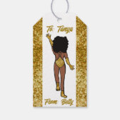 Personalized Dancer Gift Tag Gold A ギフトタグ (裏面)