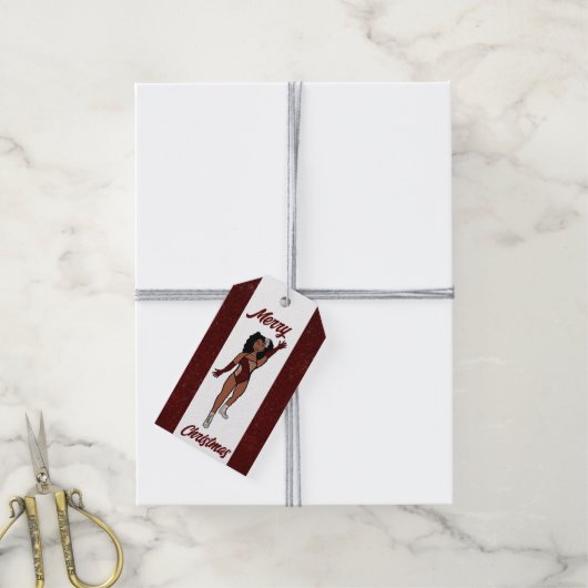 Personalized Dancer Gift Tag Merlot A ギフトタグ (より糸付き)