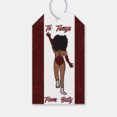 Personalized Dancer Gift Tag Merlot A ギフトタグ (裏面)