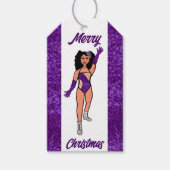 Personalized Dancer Gift Tag Purple B ギフトタグ (正面)