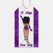 Personalized Dancer Gift Tag Purple B ギフトタグ (裏面)