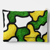Personalized Dancer Green Yellow Camo #2 アクセサリーポーチ (裏面)