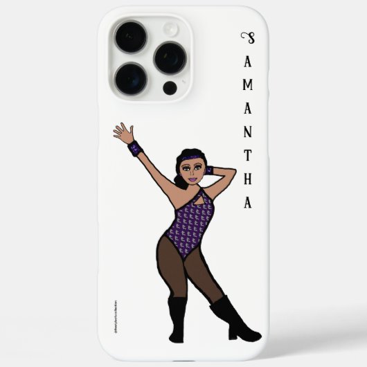 Personalized Dancer Purple Silver Print #2 Case-Mate iPhoneケース (裏面)