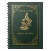 Personalized Dark Academia Microscope & Rose ノートブック (正面)