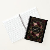 Personalized Dark Floral Fantasy Notes Journal ノートブック (内部)