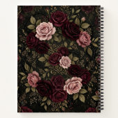 Personalized Dark Floral Fantasy Notes Journal ノートブック (裏面)