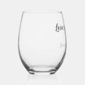 Personalized Dated Love is Brewing ステムなしワイングラス (右)