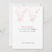  Personalized Daughter Christmas Card シーズンカード (正面)