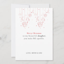  Personalized Daughter Christmas Card シーズンカード