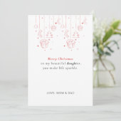  Personalized Daughter Christmas Card シーズンカード (スタンド正面)