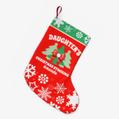 Personalized Daughter's Christmas Gift スモールクリスマスストッキング (正面 (吊り時))