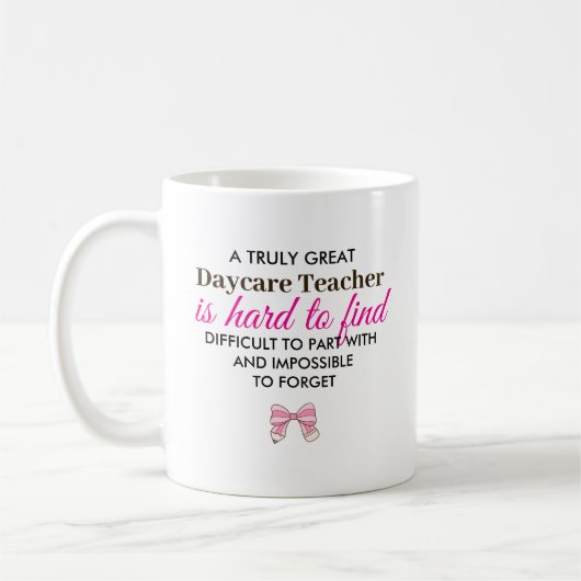 Personalized Daycare Teacher Appreciation Gift コーヒーマグカップ (左)