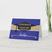 Personalized DEAN'S LIST Scholar congrats card カード (正面)