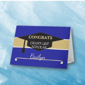 Personalized DEAN'S LIST Scholar congrats card カード