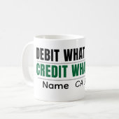 Personalized Debit Credit Mug – CA Student Coffee  コーヒーマグカップ (正面左)