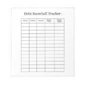 Personalized Debt Snowball Tracker Notepad ノートパッド (正面)