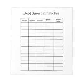 Personalized Debt Snowball Tracker Notepad ノートパッド