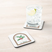 Personalized December Birth Month Flower Coaster コースター (右側)
