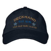 Personalized Deckhand Stars Ball Cap Embroidery 刺繍入りキャップ (正面)