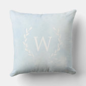 Personalized Decorative Pillow, White Initial クッション (裏面)
