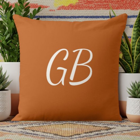 Personalized Decorative Pillow with Initials クッション