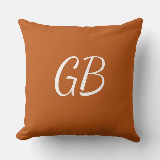 Personalized Decorative Pillow with Initials クッション (正面)