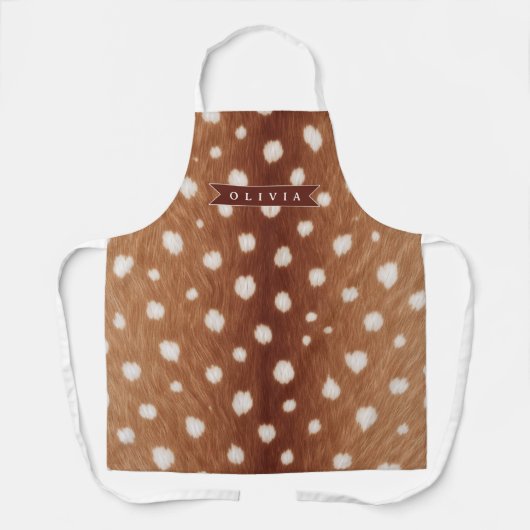 Personalized Deer Print Neutral Aesthetic Gifts エプロン (正面)