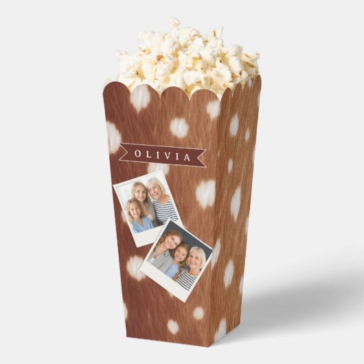 Personalized Deer Print Neutral Aesthetic Gifts フェイバーボックス (はじけた状態)