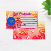 Personalized Delicate Blossoms Gift Certificate (デスク)